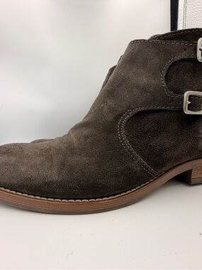 Golden Goose Brown Suede Ankle Boots with Buckle Detail